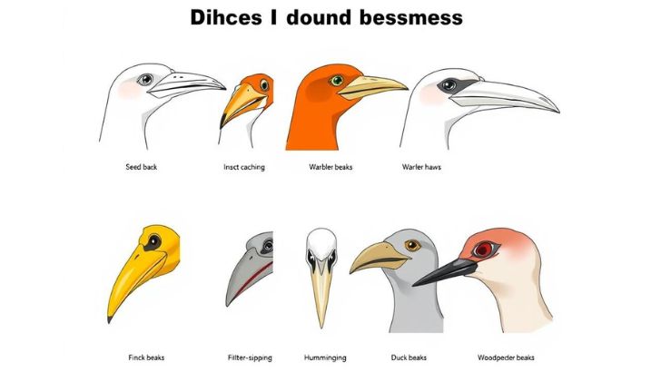 Different beak shapes reflect dietary adaptations
