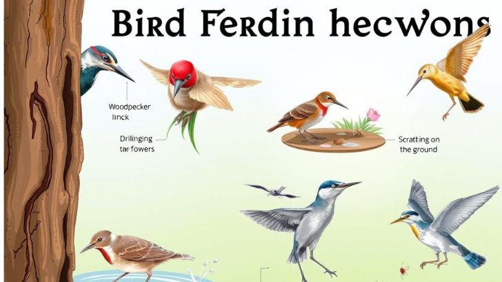 Distinctive feeding behaviors can help identify bird species