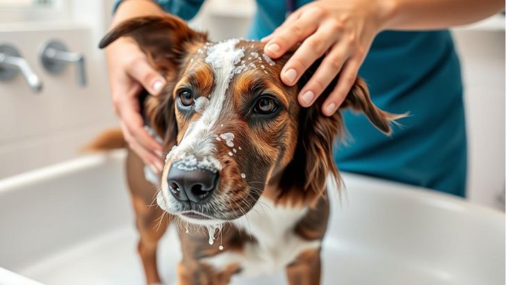 Complete Guide to Dog Skin Problems: Causes, Symptoms & Treatments Medicated baths are a common treatment for many dog skin conditions