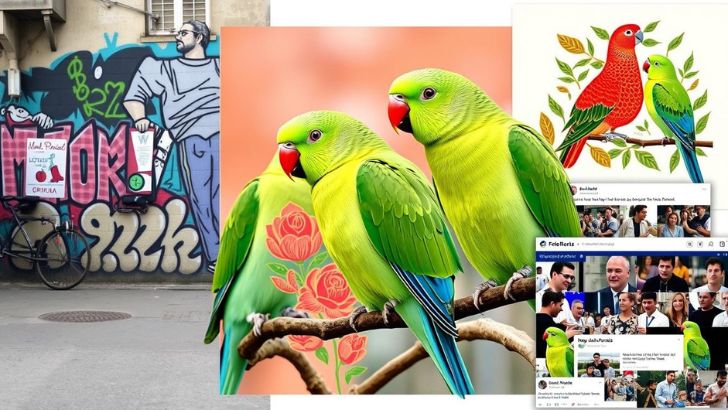 Monk parakeets have inspired various forms of artistic expression