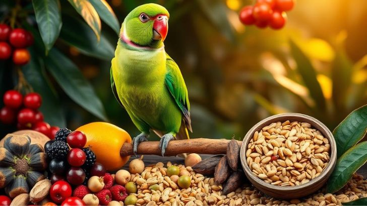 Rose-Ringed Parakeet: Vibrant Bird of the Tropics Diet of the Rose-Ringed Parakeet