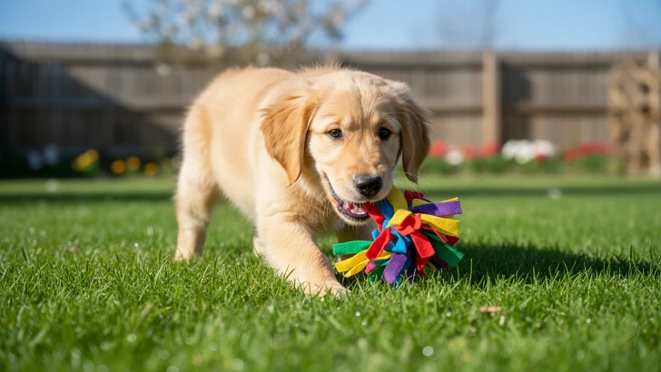 healthy golden retriever puppy